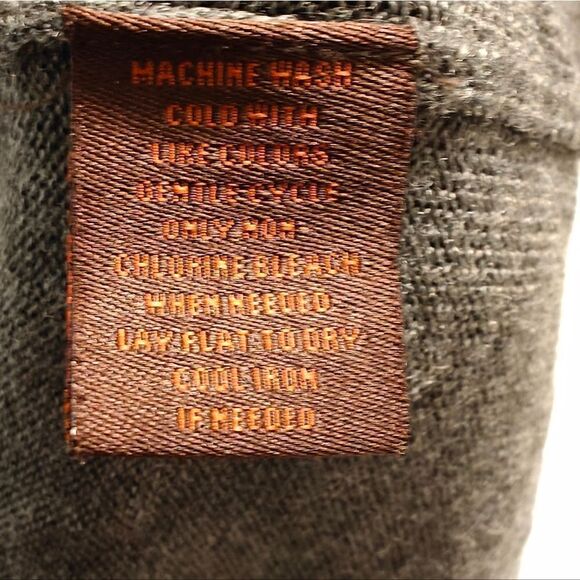 NWOT Toscano Merino Wool blend brown V neck sweater size XL - Picture 4 of 5